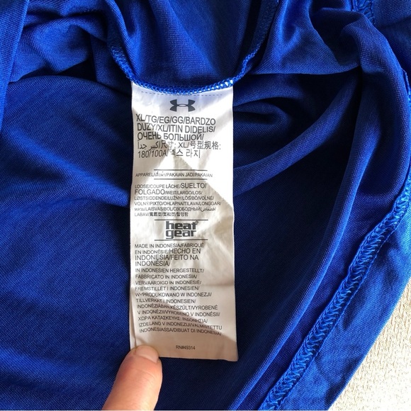 Under Armour NBA Combine New York Knicks Royal Blue Long Sleeve Hoodie Shirt XL - Picture 10 of 11